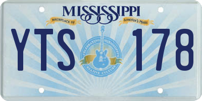 MS license plate YTS178