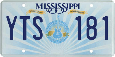 MS license plate YTS181
