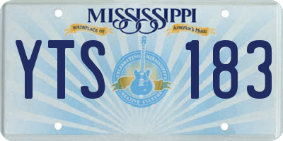 MS license plate YTS183