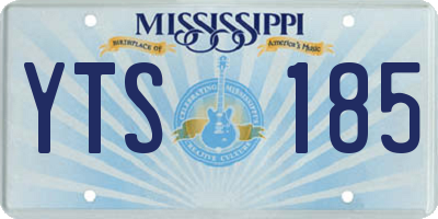 MS license plate YTS185