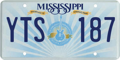 MS license plate YTS187