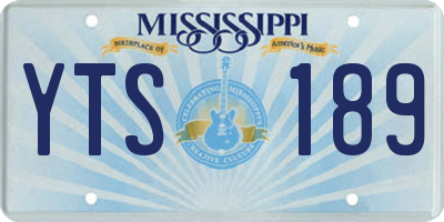 MS license plate YTS189