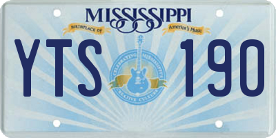 MS license plate YTS190