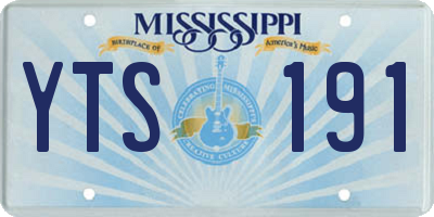 MS license plate YTS191