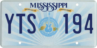 MS license plate YTS194