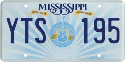 MS license plate YTS195