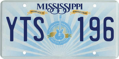 MS license plate YTS196