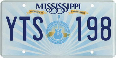 MS license plate YTS198