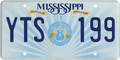 MS license plate YTS199