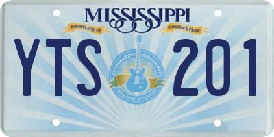 MS license plate YTS201
