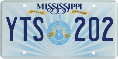 MS license plate YTS202