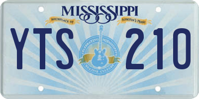 MS license plate YTS210