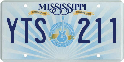 MS license plate YTS211