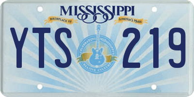 MS license plate YTS219