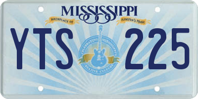 MS license plate YTS225