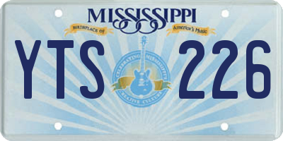 MS license plate YTS226