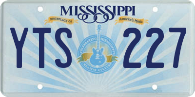 MS license plate YTS227