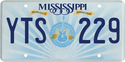 MS license plate YTS229