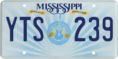 MS license plate YTS239
