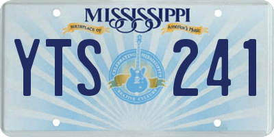 MS license plate YTS241