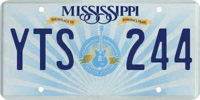 MS license plate YTS244