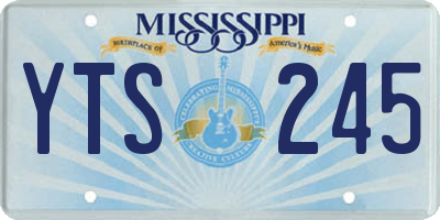 MS license plate YTS245