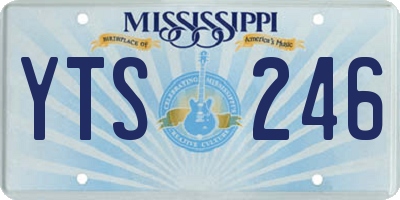 MS license plate YTS246