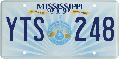 MS license plate YTS248