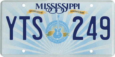 MS license plate YTS249