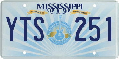 MS license plate YTS251