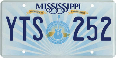 MS license plate YTS252