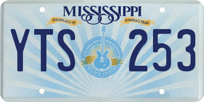 MS license plate YTS253
