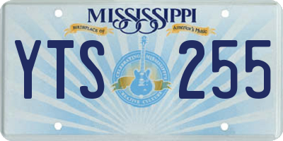 MS license plate YTS255
