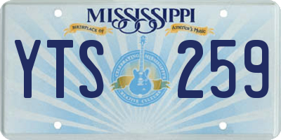 MS license plate YTS259