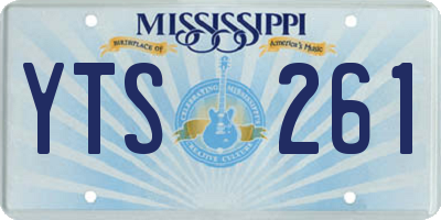 MS license plate YTS261