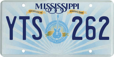 MS license plate YTS262