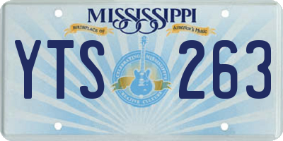 MS license plate YTS263