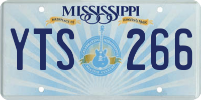 MS license plate YTS266