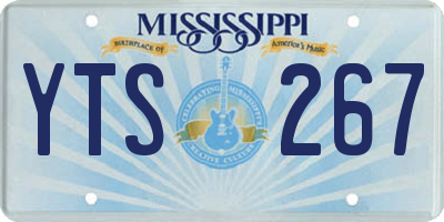 MS license plate YTS267