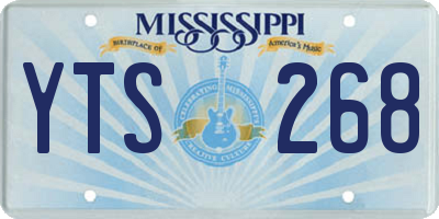 MS license plate YTS268