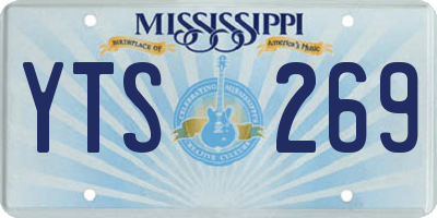 MS license plate YTS269