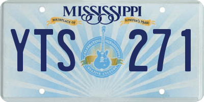 MS license plate YTS271