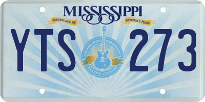 MS license plate YTS273