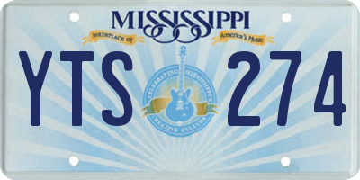 MS license plate YTS274