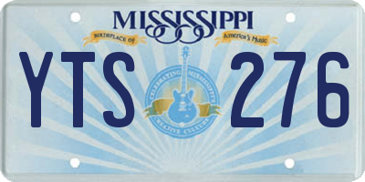 MS license plate YTS276