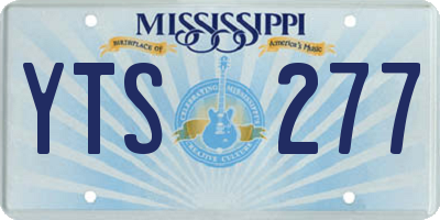 MS license plate YTS277