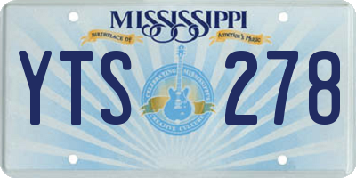 MS license plate YTS278
