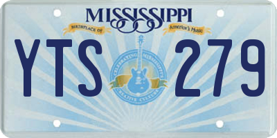 MS license plate YTS279