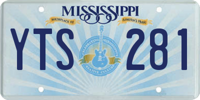 MS license plate YTS281