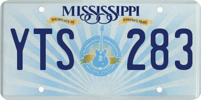 MS license plate YTS283